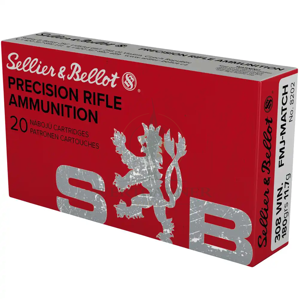 S&B .308 Win. FMJ Match BT 180gr 20 Stk./Pkg.