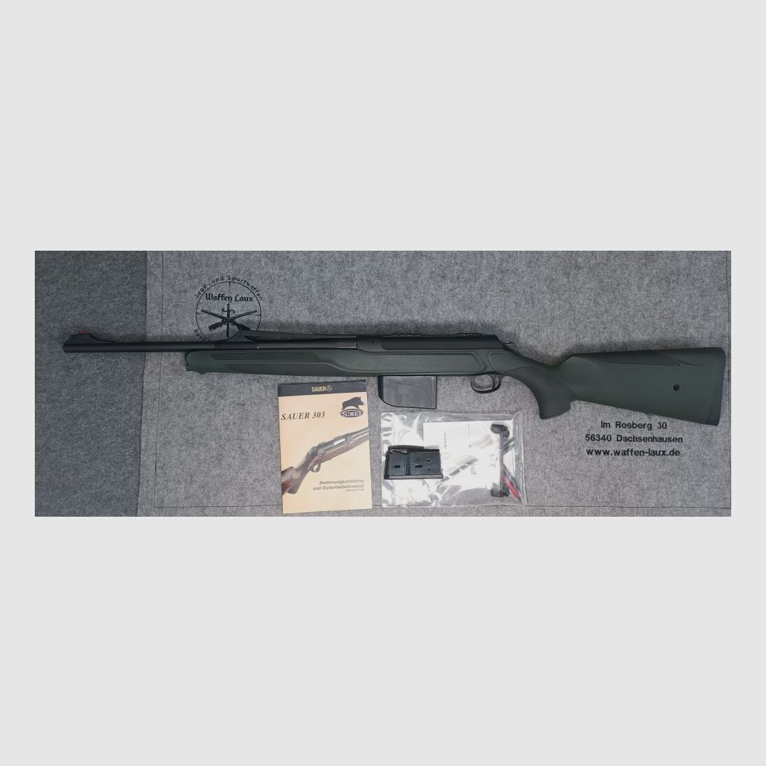 Sauer Mod. 303 Forest XT Kunststoffschaft grün + Zubehör