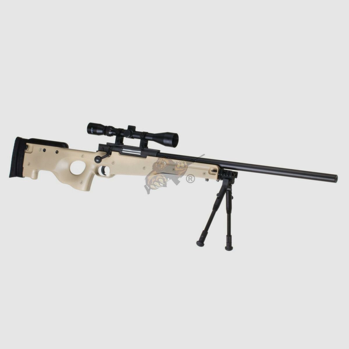 L96 Sniper Rifle Airsoft Set Upgraded Tan - Well -F-