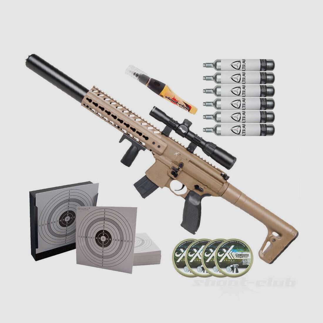 Sig Sauer	 Sig Sauer MCX CO2 Gewehr 4,5mm Diabolo Set