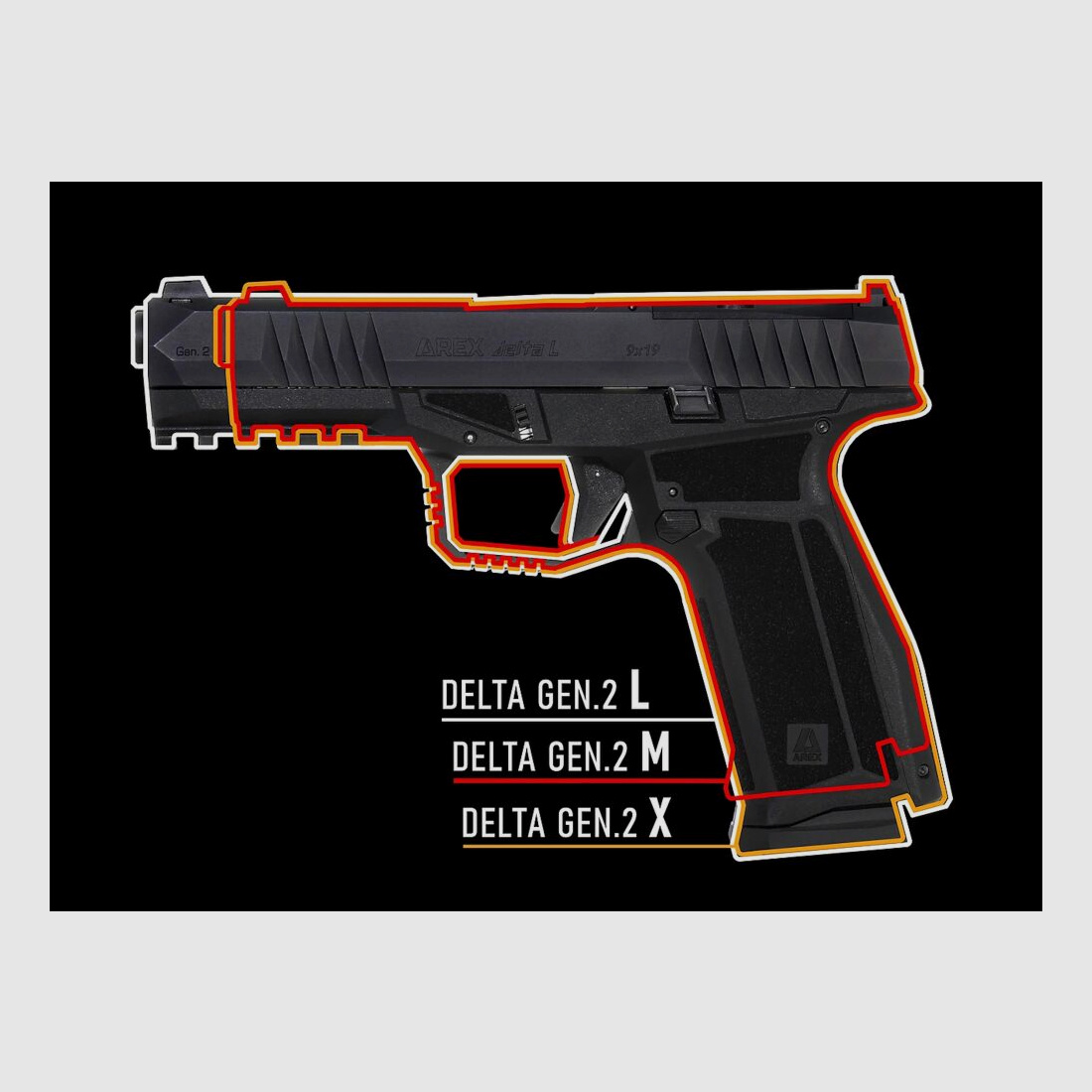 Arex Delta M Black OR (Optics Ready)