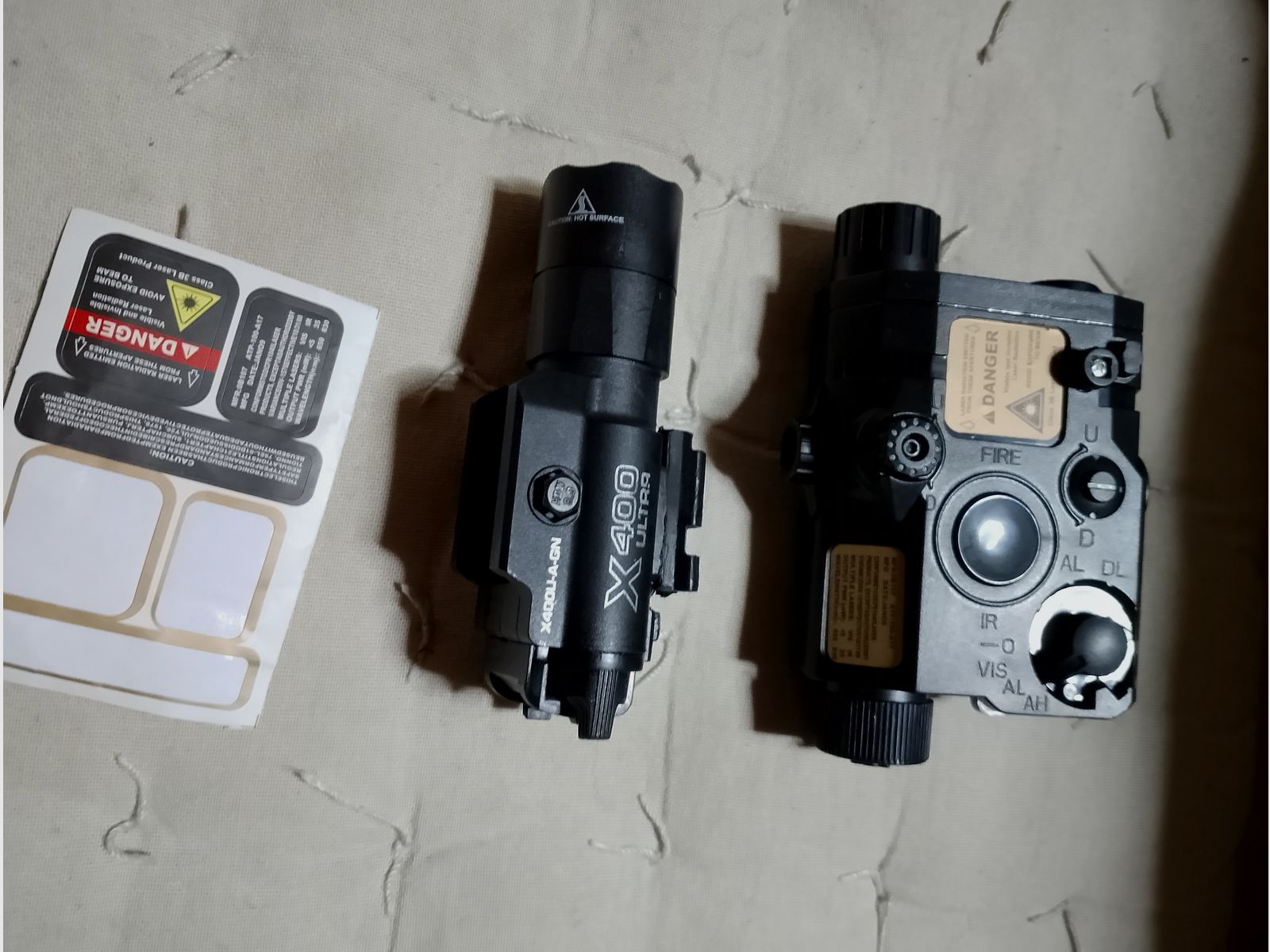 1x laser flashlight combo + one lamp Picatinny universal airsoft softair paintball weapon rifle red dot green light Mg