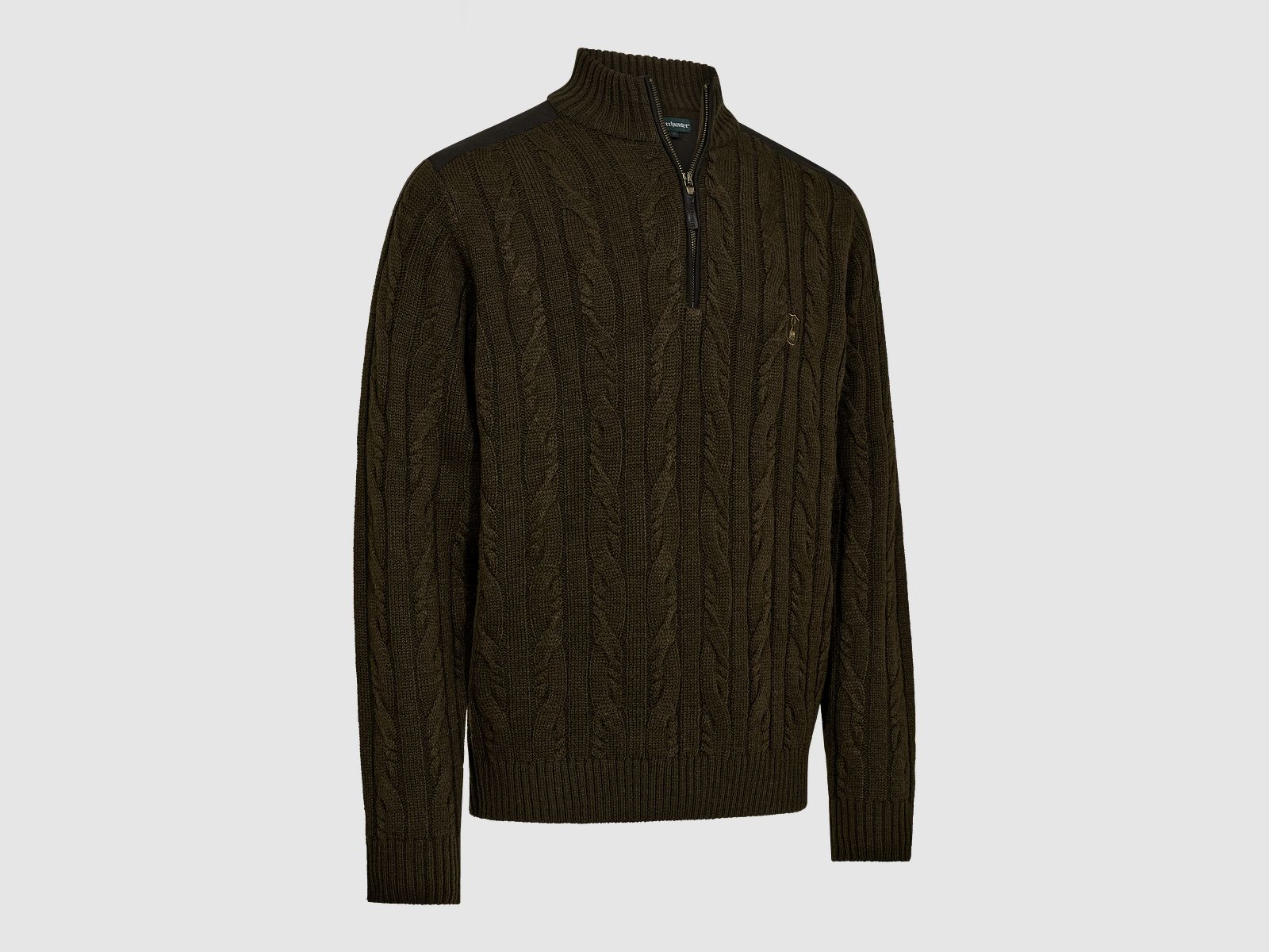 Deerhunter Randall 1/2-Zip Strickpullover Herren Art Green L