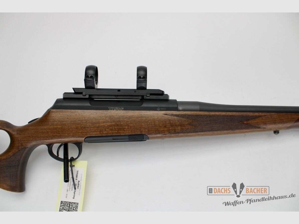 Rep. Büchse Rößler Titan 6 LINKSSYSTEM Kal. .30-06 Sprg. mit Dentler Basis und 30er Ringen