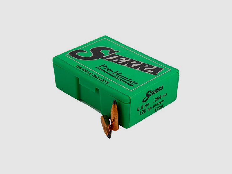 SIERRA BULLETS 6.5MM (0.264″) 120GR SPITZER POINTED 100/BOX, image 1 of 2