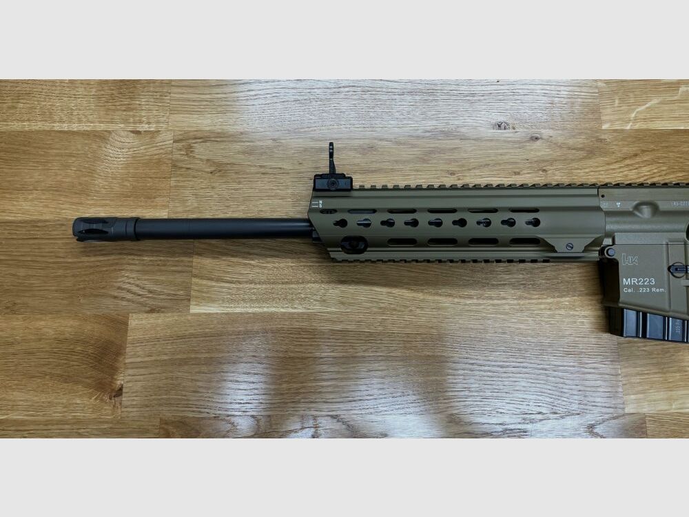 Heckler & Koch MR223 A3 Slim-Line 16,5" loop - semi-automatisch geweer .223Rem kleur zandkleur RAL8000 - systeem HK416 - sportief goedgekeurd!