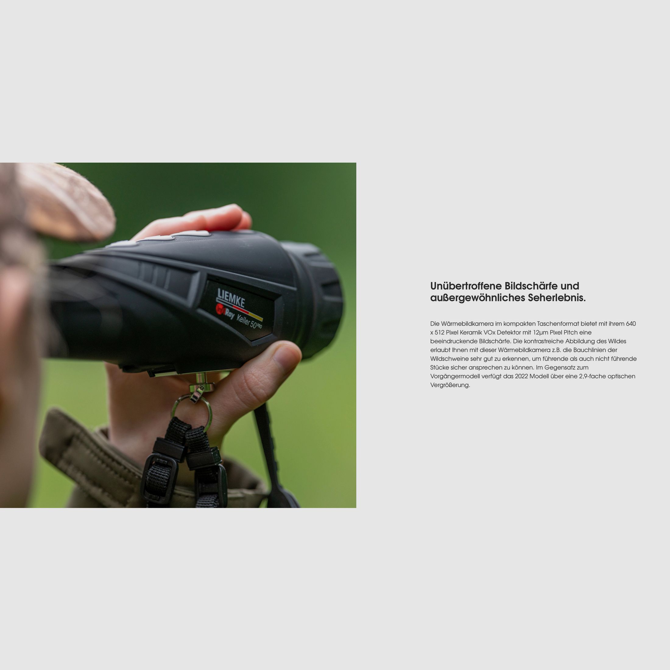 Liemke Keiler 50 PRO thermal imaging camera 2022 with strap and 12µm detector