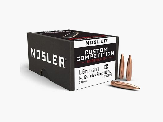 POCISKI NOSLER .264 HPBT CUSTOM COMPETITION 9G / 140GR 100SZT