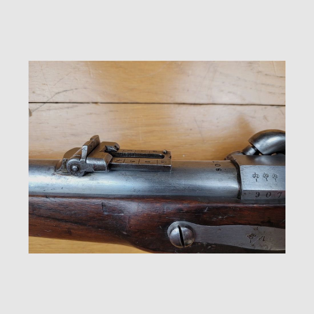 Seltenes bayerisches Gewehr Podewils Lindner 1858 / 67 – Hinterlader – Bayerische Guard – Krieg von 1870/71 – Äußere Zustand, Lauf und Mechanismus einwandfrei – TBE+, Bild 11 von 22