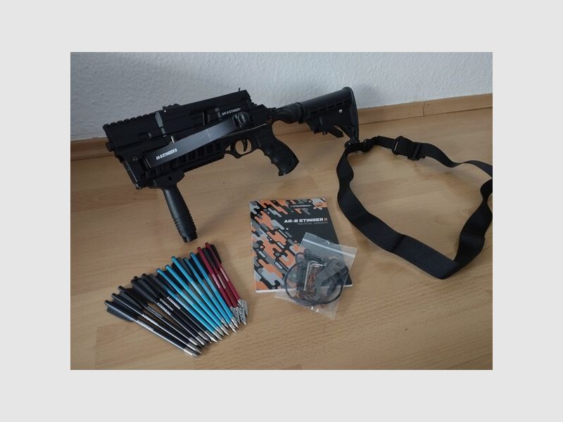 Steambow Stinger 2 Tactical 35 Ibs Armbrust Magazin Set Sehne Bolzen