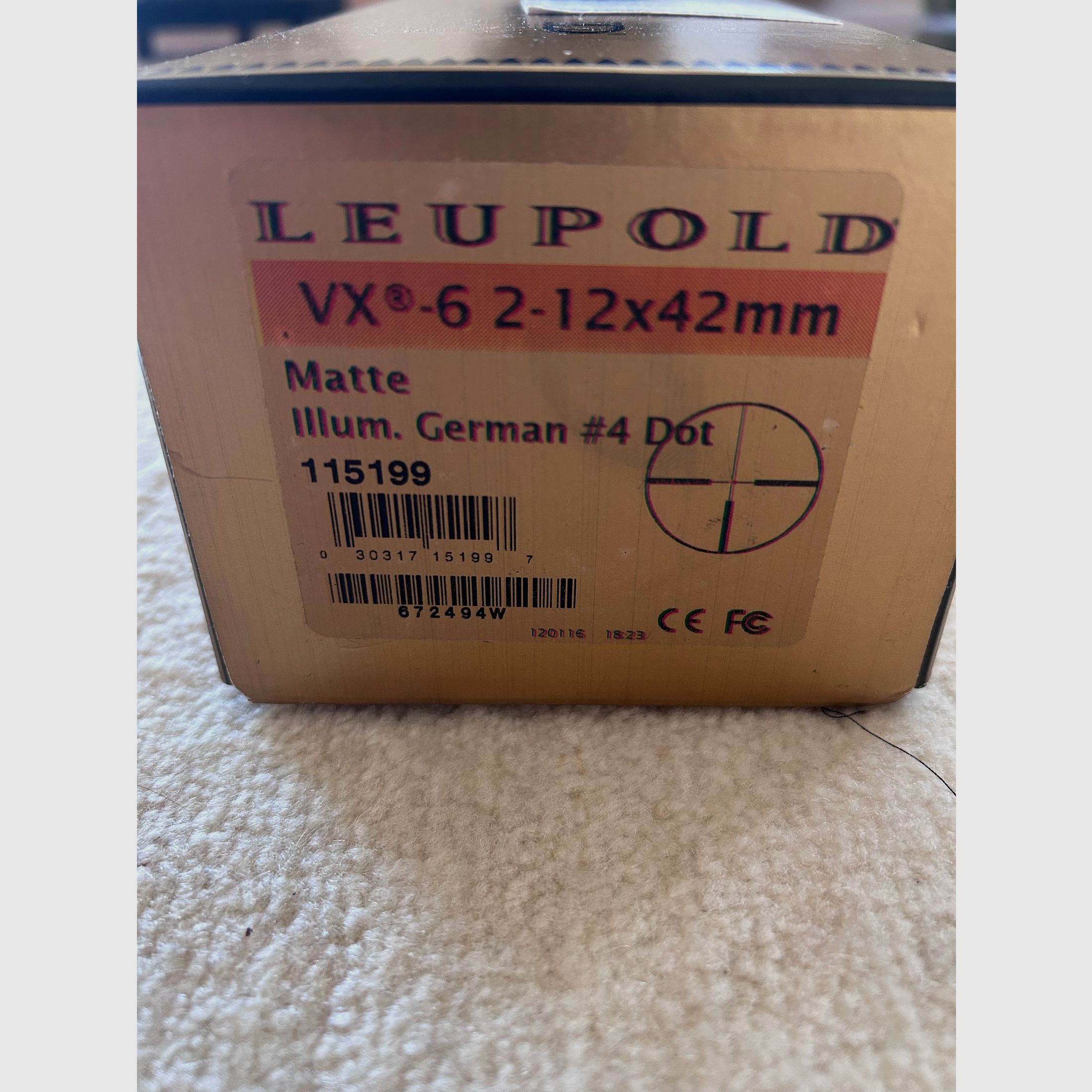 Leupold VX6 2-12x42mm Iluminado Alemán #4 Punto incluyendo BLASER Sattermontage