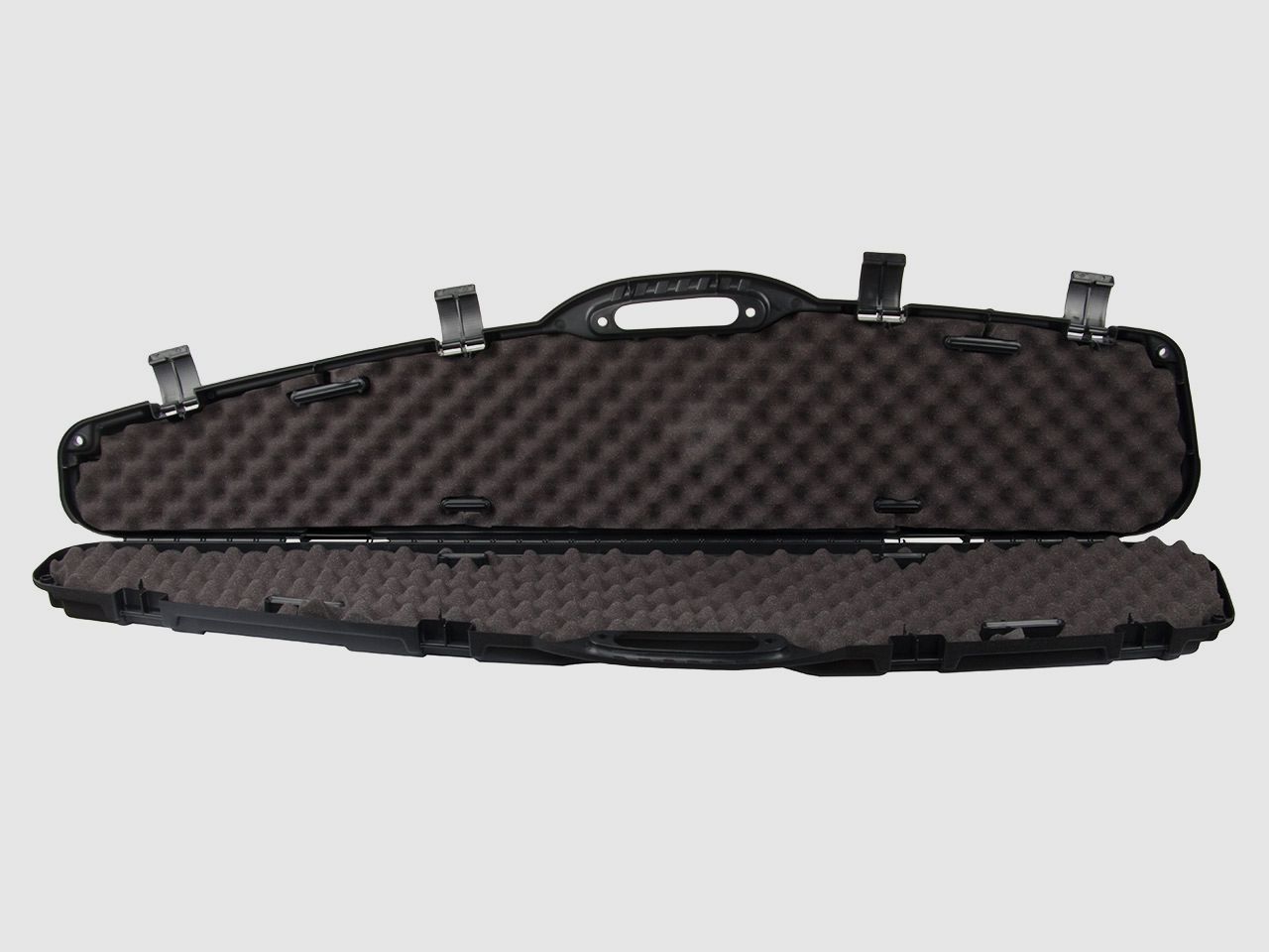 Gewehrkoffer Transportkoffer Pro Max 130 x 30 x 9,5 cm PillarLock System Kunststoff Noppenschaumeinlage 4 SchnappverschlĂĽsse schwarz
