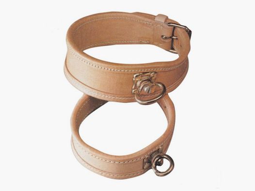 AKAH Schweißhalsung Fahlleder 25cm-30cm verstellbar