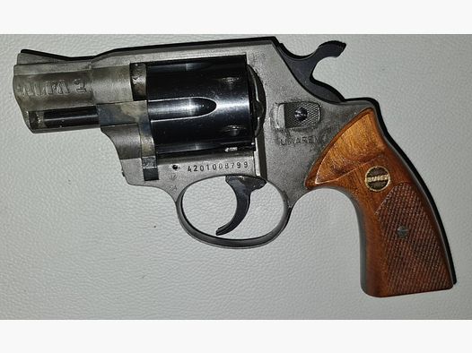 REVOLVER UMAREX ALFA 2 / cal. 9mm / PTB 593 / SCHRECKSCHUSS GAS PISTOLE SILVESTER SELBSTVERTEIDIGUNG SAMMLER ohne ZUBEHÖR 