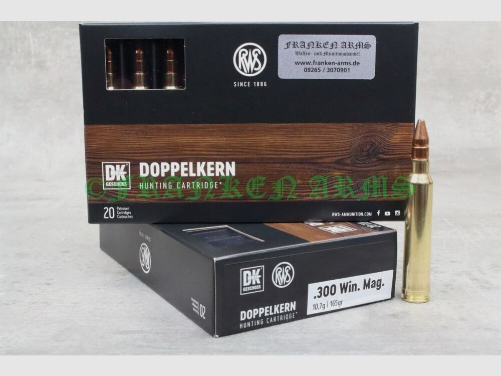 RWS Doppelkern .300 Win. Mag. 165gr. 10,7g 20 pièces Prix dégressifs