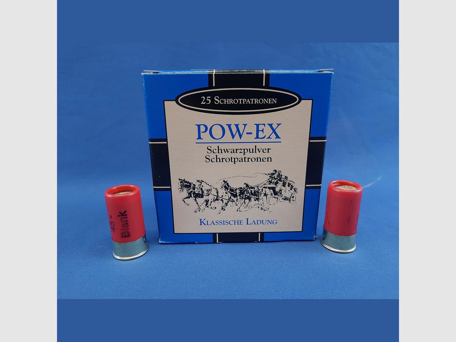 POW-EX Schrot Zwartpoeder Alarmpatroon Kal.12/49 25Stk., afbeelding 1 van 4