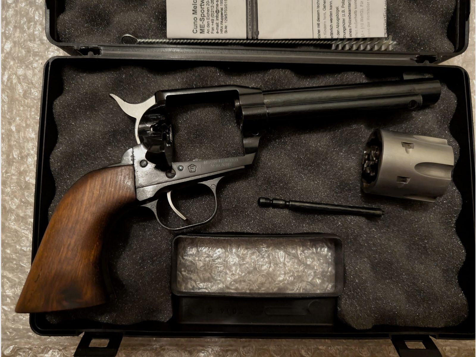 Weihrauch / ME Single Action Army Western LEP Revolver | Cal. 5,5 mm / .22 | Sonderedition mit entnehmbarer Trommel zur Wartung.