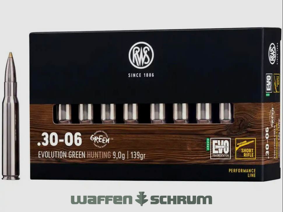 RWS Evo Green 9,0g - 139gr .30-06Spring Short Rifle