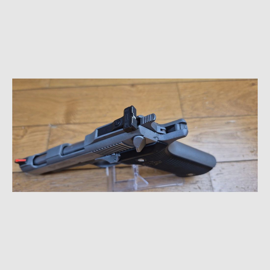 Selten und schöner Automag II Pistol – Kaliber 22Magnum – Herstellung AMT – Edelstahl von A bis Z – In 4 1/2 Zoll – Ausgezeichneter mechanischer Zustand – 2 Magazine – TBE+, Bild 11 von 18