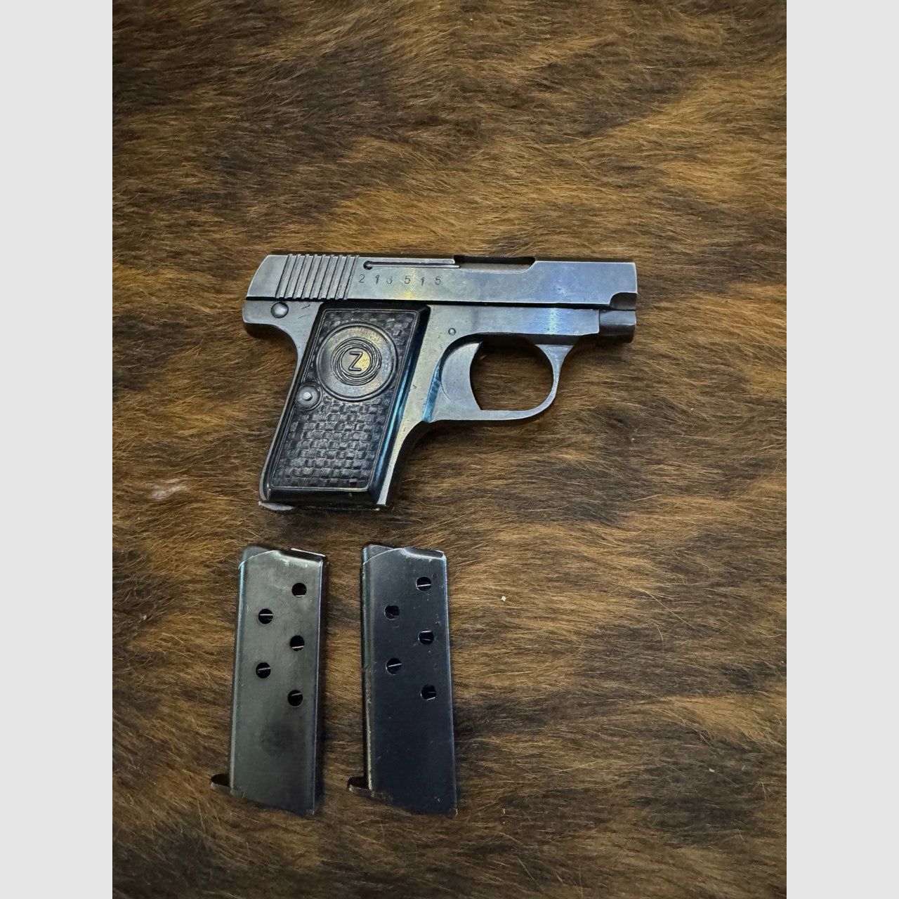 Pistool, Brünner Duo „Z“, 6,35 mm (Browning .25 ACP), zakpistool / vestzakpistool, afbeelding 1 van 4