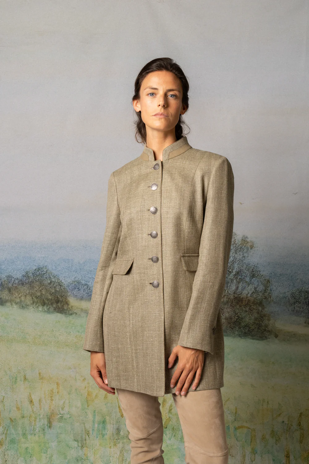Habsburg Cappotto di lino Adele in Lana Primavera in Spagat/Stone, immagine 1 di 4