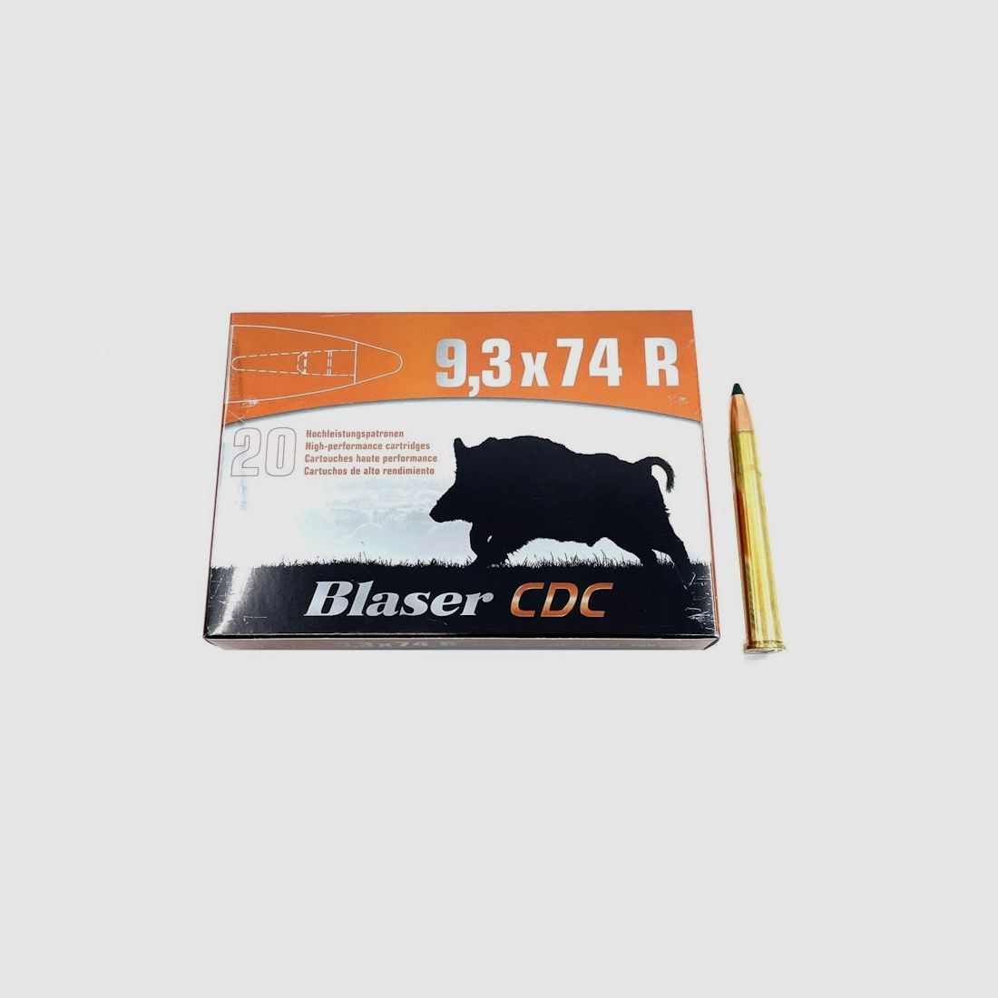Büchsenpatronen Blaser 9,3x74R CDC 16,2g. 250gr. Bleifrei !!!