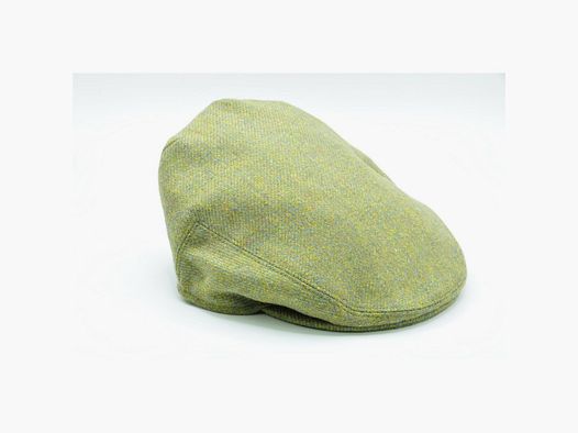 Casquette en tweed vert mélangé