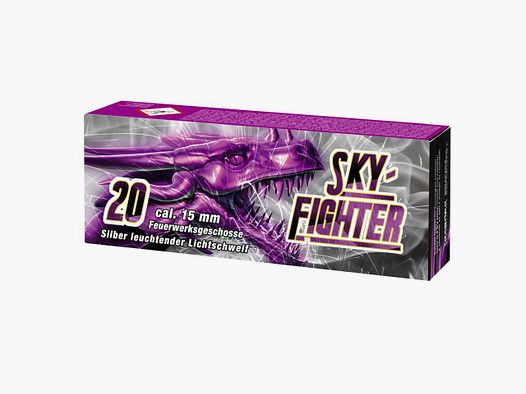 Sky Fighter Feuerwerksgeschosse Silber Lichtschweif