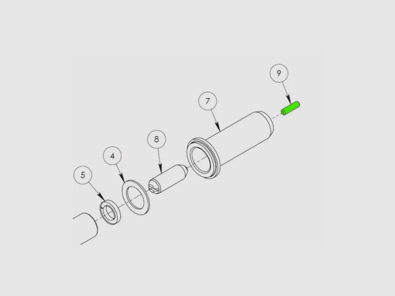 Z-RAM HARDENED STAINLESS STEEL SCREW (PIN-BOLT) FOR FSC T8.1 T9.1 AND PEPPERBALL TCP, VKS