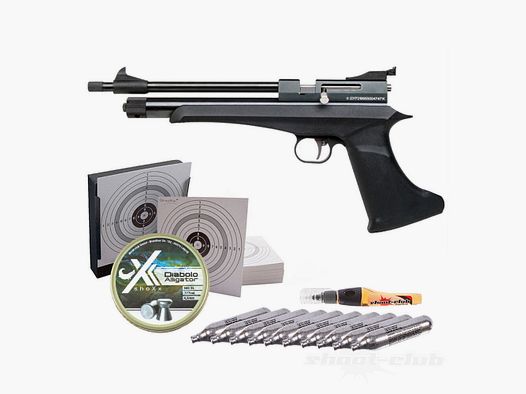 Diana DIANA Chaser Pistol CO2 Set 4,5 mm Diabolos Scheibenkasten