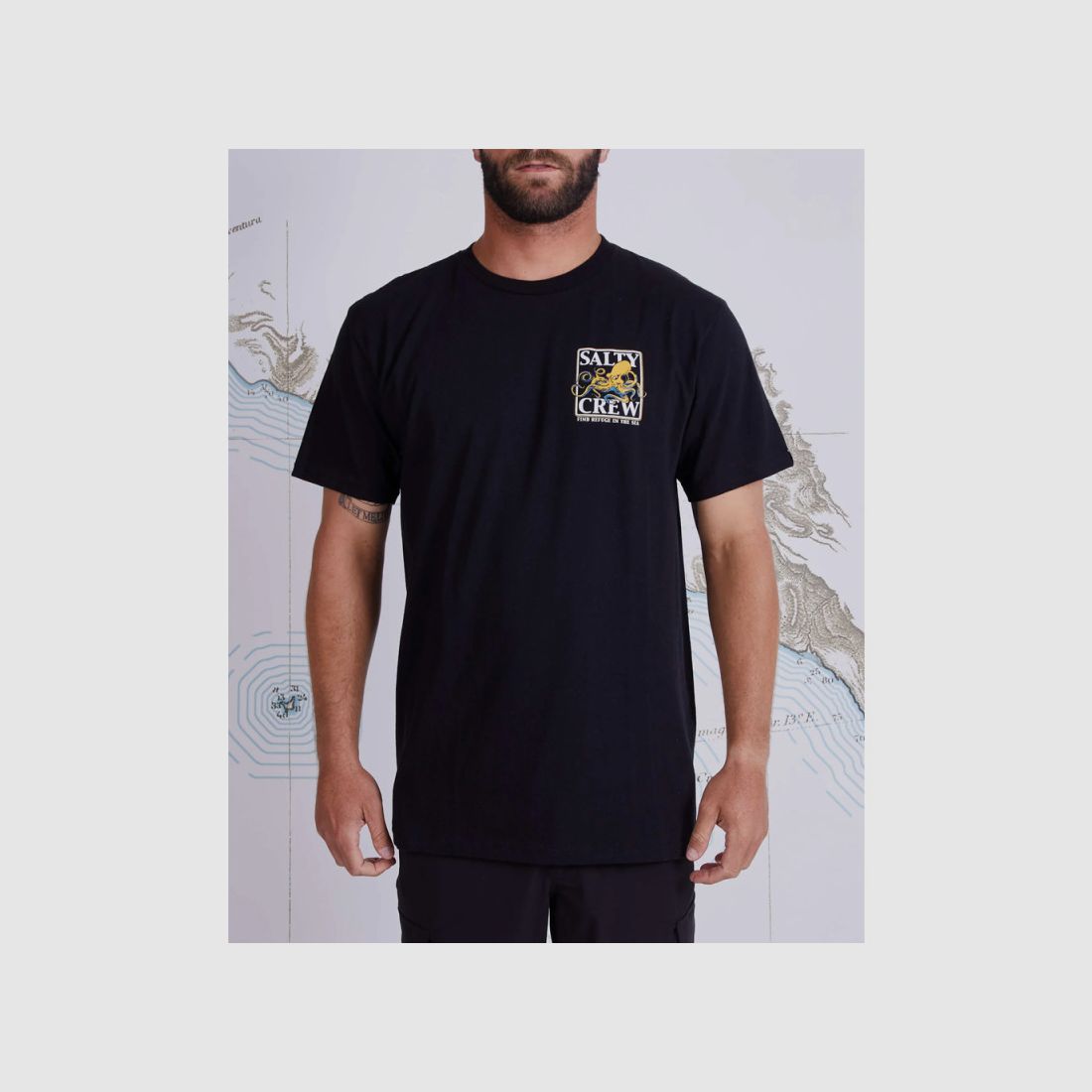 T-SHIRT SALTY CREW INK SLINGER SCHWARZ