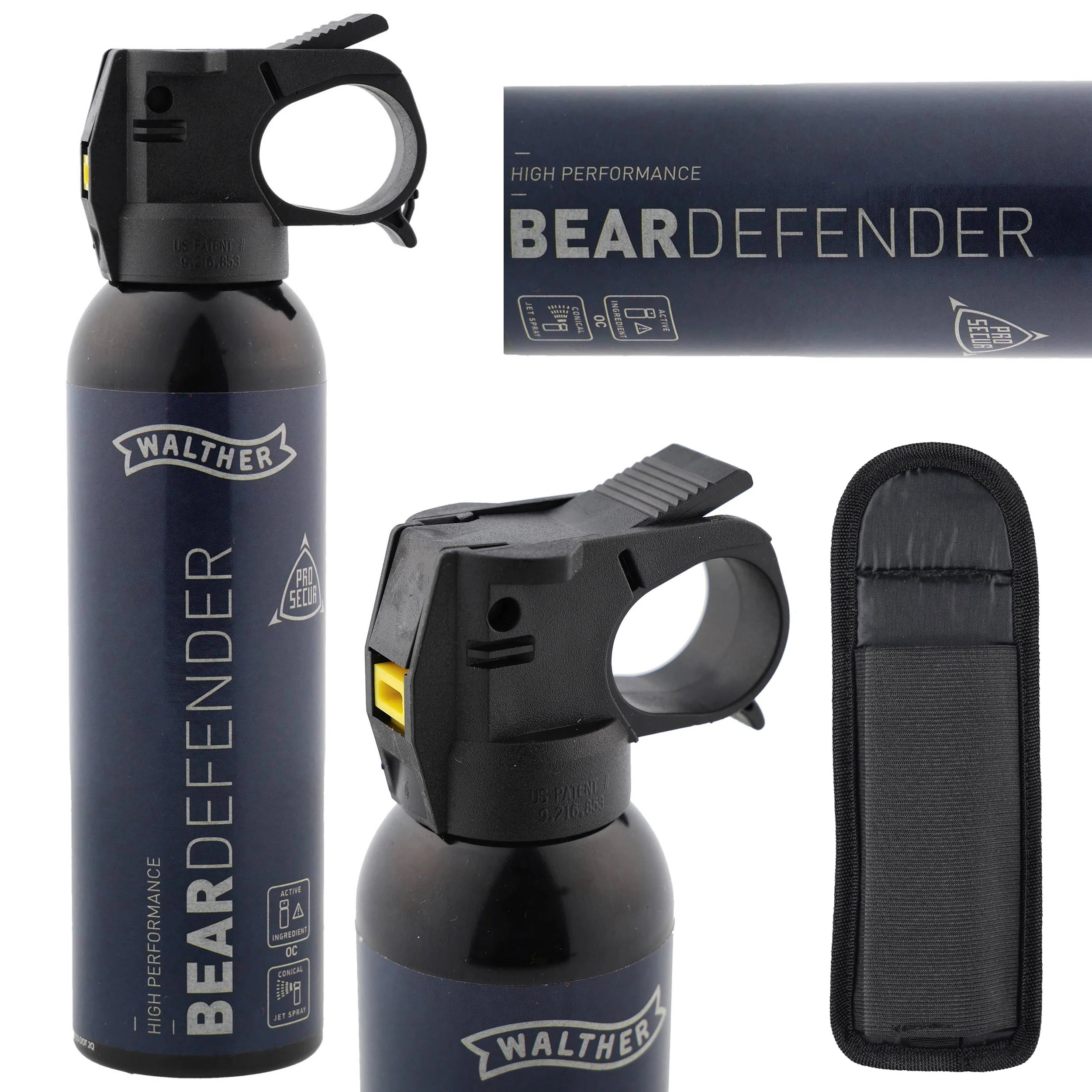 Walther Pro Secur Bear stożek 225 ml Gaz na niedźwiedzie, zasięg do 10 m kabura