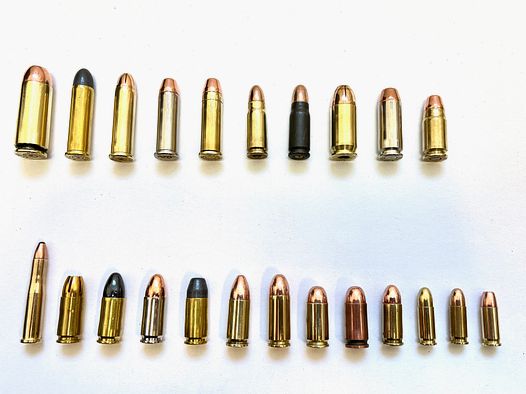 ••• Zestaw dekopatronów - kolekcja - broń krótka 23 sztuki •••