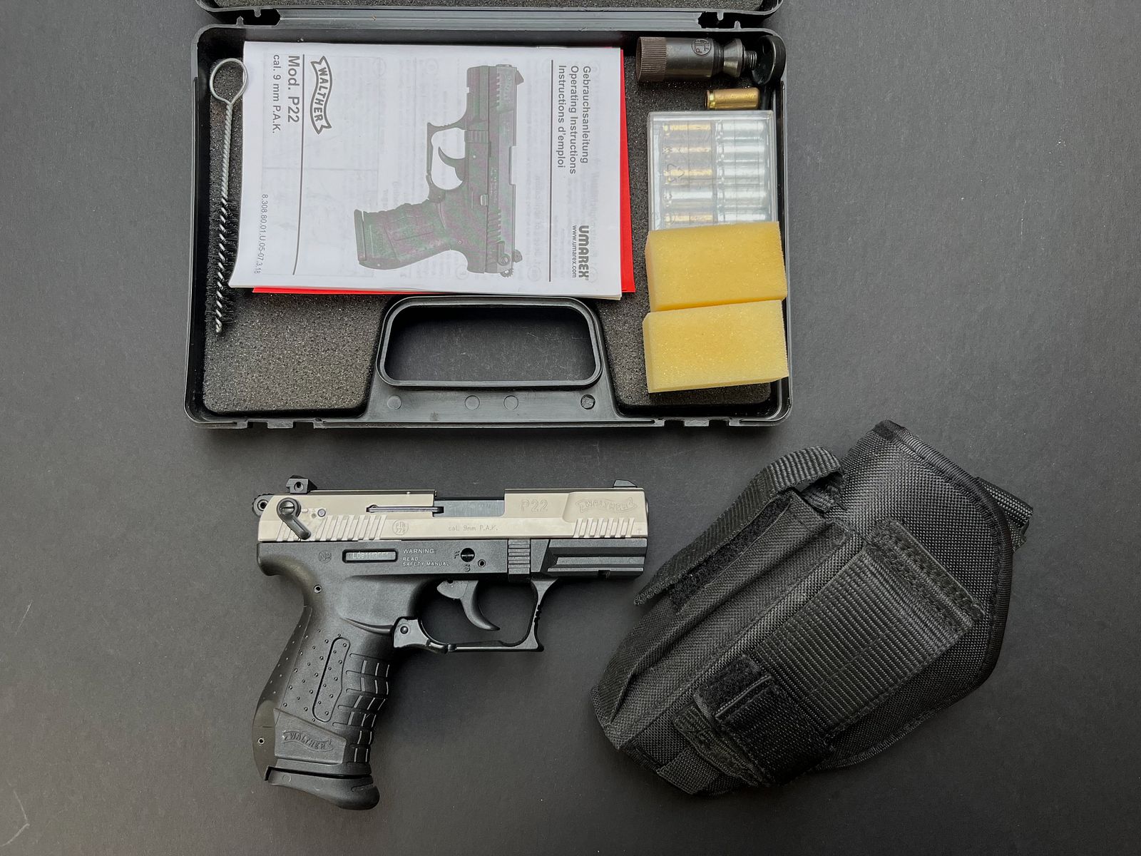 Walther P22 PAK mit Holster