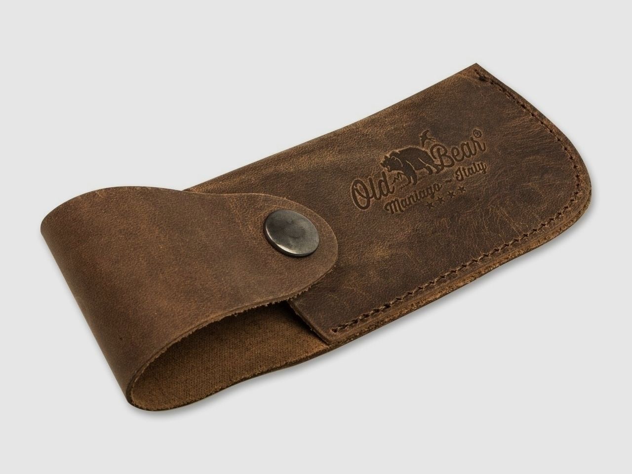 Grand étui en cuir brun XL