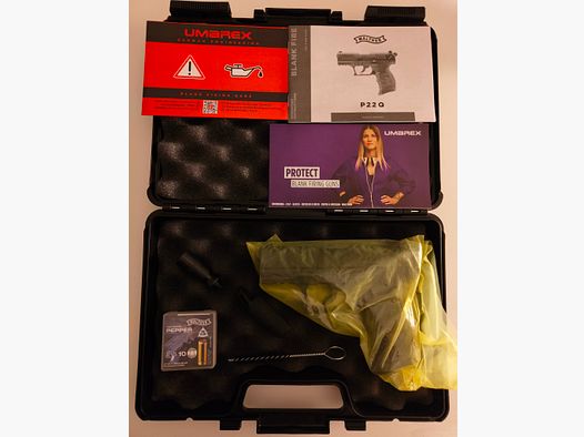 Schreckschusspistole Walther P22Q, neuwertig, Garantie + Rechnung, 9mm PAK!