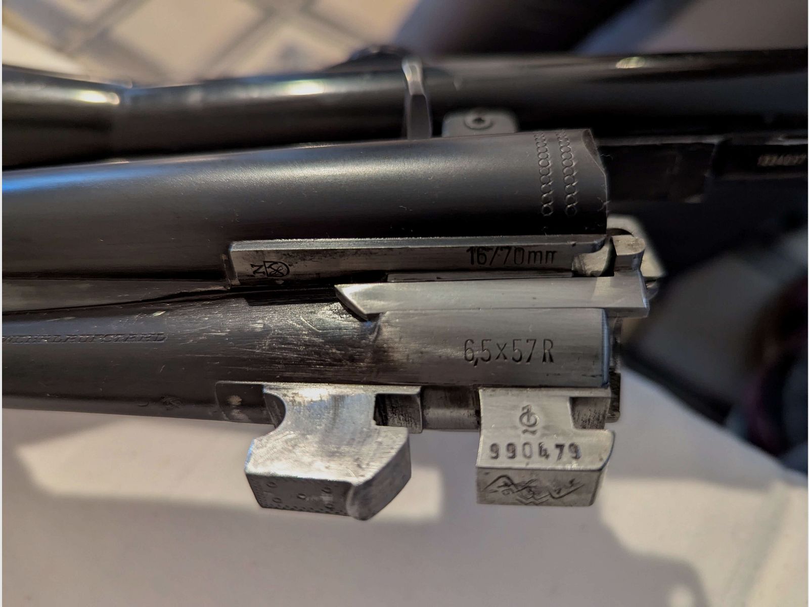 Drilling Suhl 6.5 x 57R 16/70 single barrel .22 Magnum