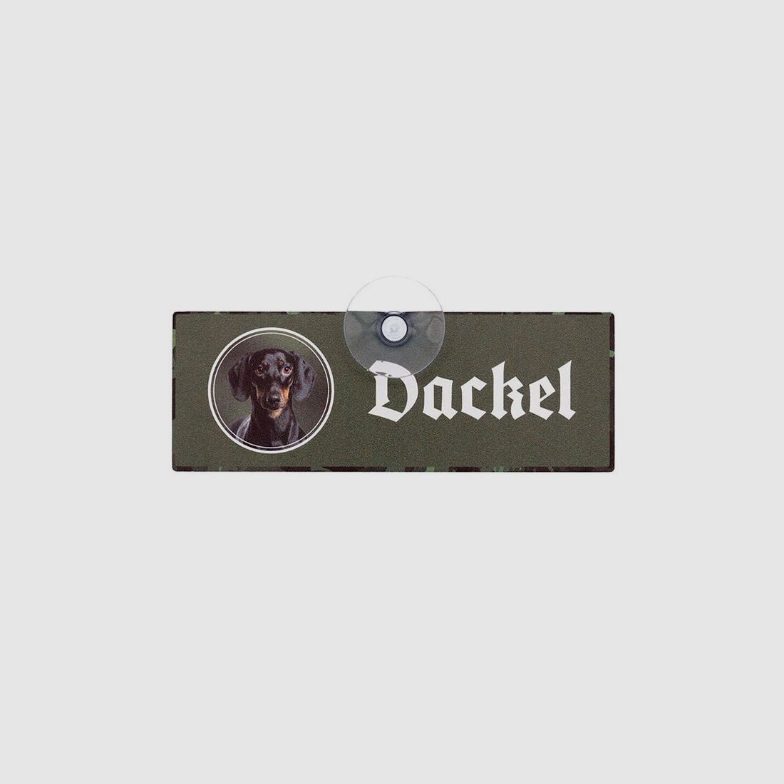 Wild Hilde car sign with suction cup - dog handler with various motifs