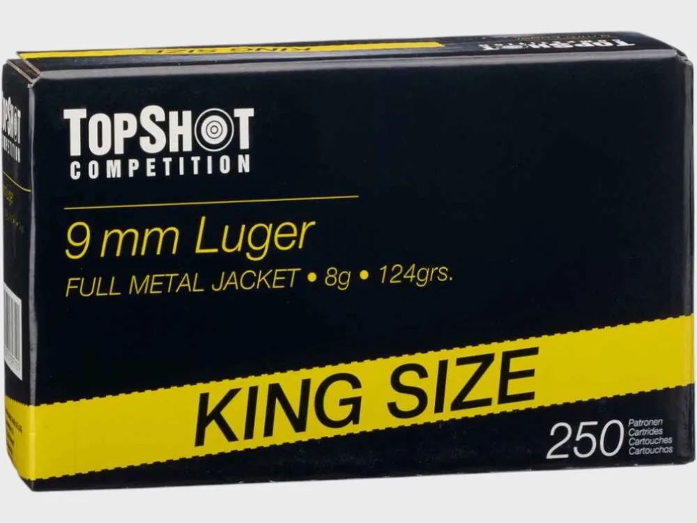 Topshot 9 mm Luger FMJ 124grs. / 1.000 st.