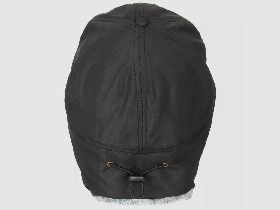 Winter Cap "Trapper" mit Kunstfell, Schwarz
