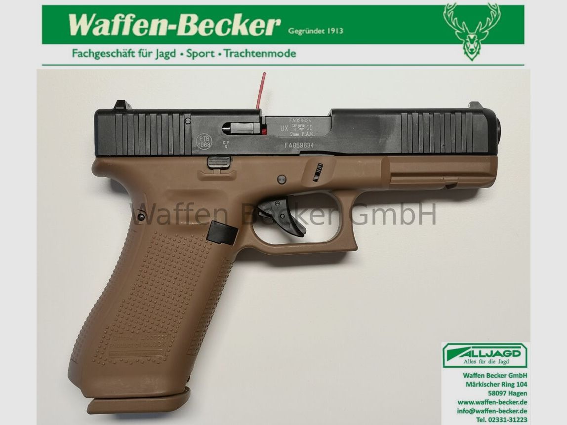 Glock 17 Gen.5, 9mm P.A.K. Black-Coyote French Edition (limitiert!)