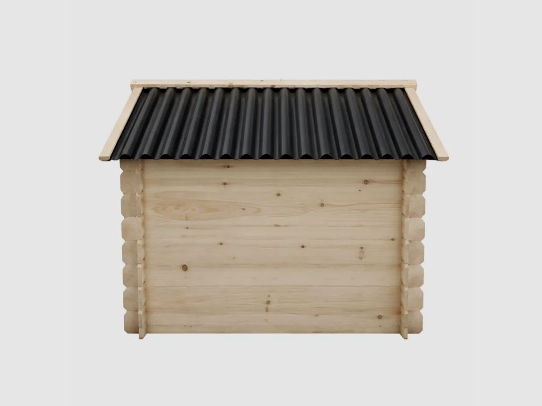Nische aus Fichtenholz Chalet Blockhaus - Größe M - PVC-Dach, Bild 9 von 17
