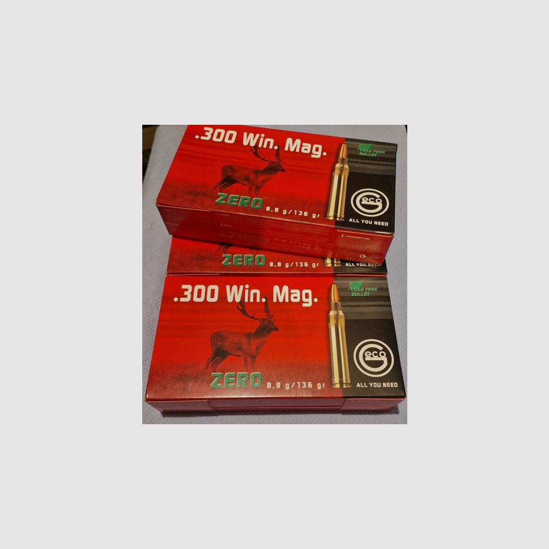 Geco Zero .300 WinMag 8,8g/136grs 60Stk. Bleifrei