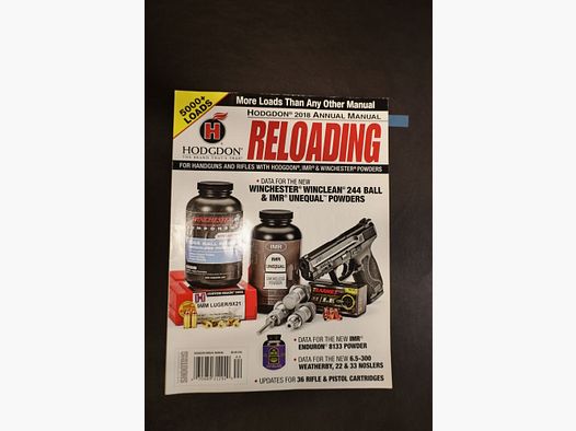 Hodgdon Reloading Annual Manual 2018