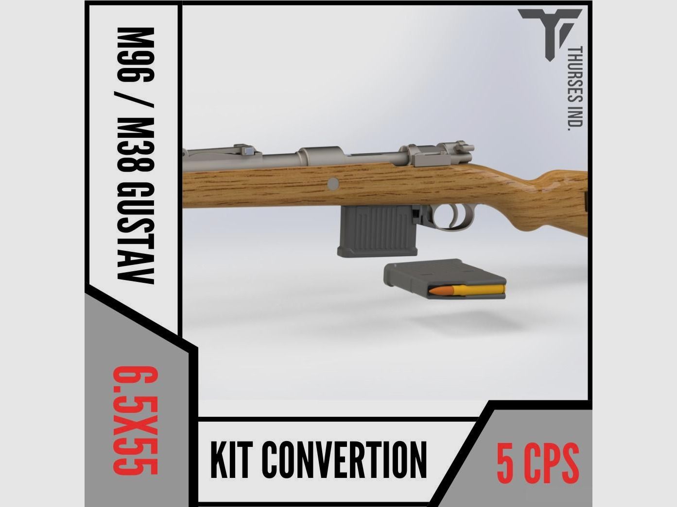 TI Umrüstung + Magazin M96 / M38 Carl Gustav 5 Schuss