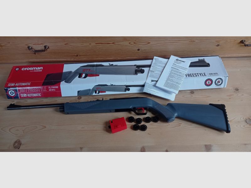 CROSMAN 1077 Freestyle halbautomatisches CO2 Luftgewehr inkl. 6 Magazine