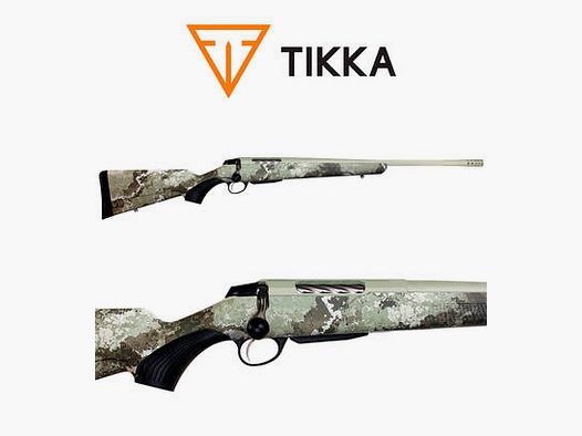 The Tikka T3x LITE VEIL ALPINE rifle is perfect for mountainous terrain and snowy landscapes.