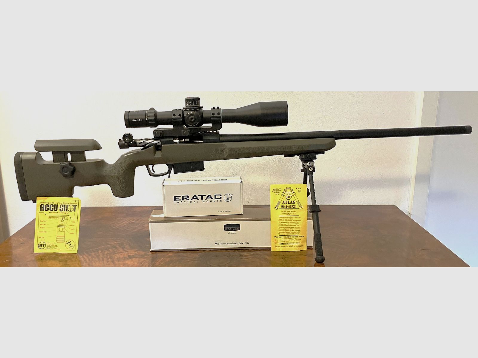 PSG Valkyrie in .308 Win including Kahles 624i 6-24x56 scope and accessories.