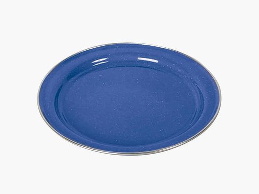 Assiette plate en émail AB