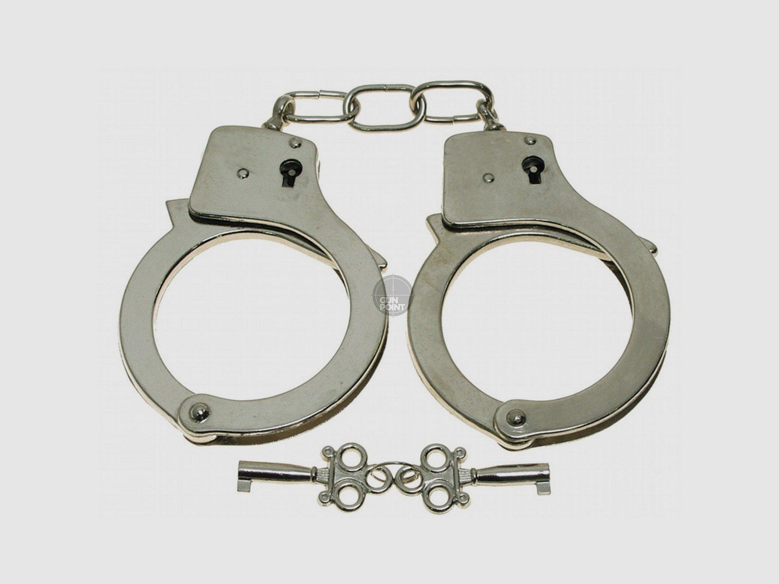 Handboeien, 2 sleutels, chroom
